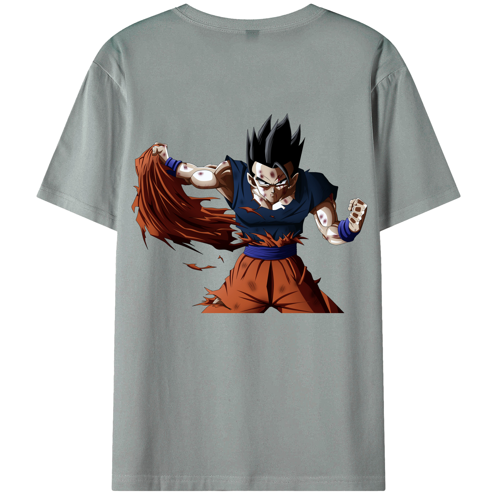 （画像用） ドラゴンボール ベジータ四世（Bejīta Yonsei）DRAGON BALL Vegeta IV 綿100％ メンズ半袖Tシャツ（バックプリント） 通気性
